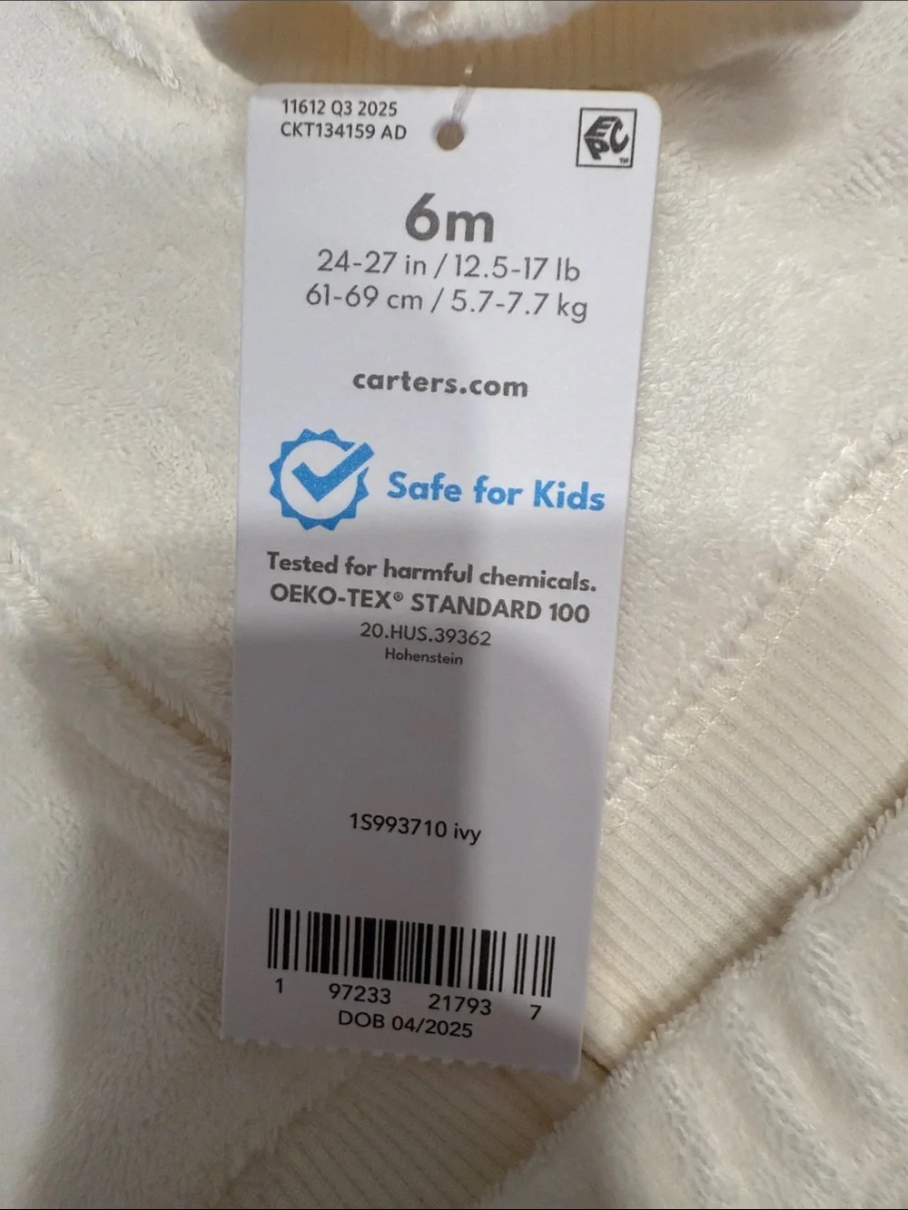 Carters soft cream